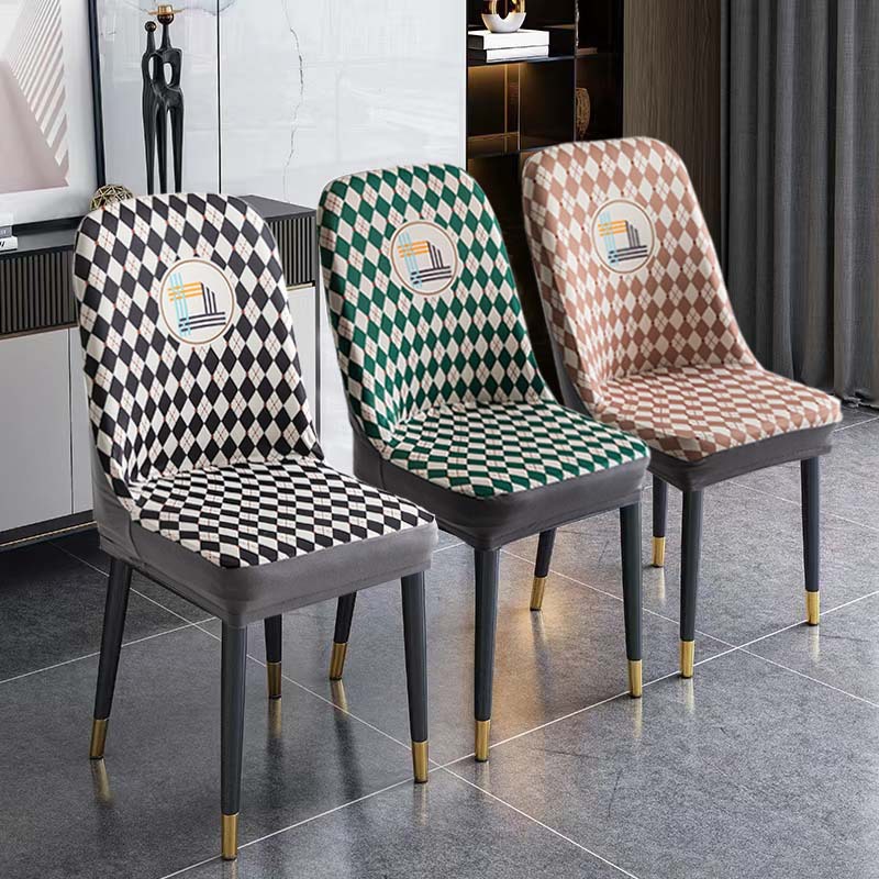 Hogar cubierta de la silla respaldo integrado universal elástico engrosada palillos cubierta de madera maciza cubierta de la silla de comedor cuatro estaciones cojín universal