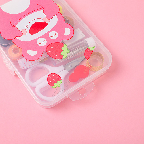Cartoon sewing box set Needlework repair hand sewing function portable small home outdoor portable sewing kit set