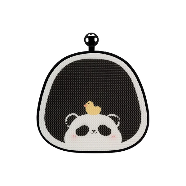 Honeycomb naughty panda cushion front row