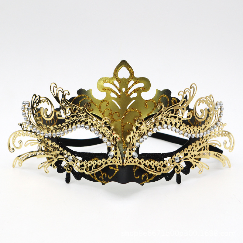 Ventas transfronterizas máscaras de hierro forjado de plástico de alta calidad máscaras de maquillaje de plástico pintadas máscaras de carnaval