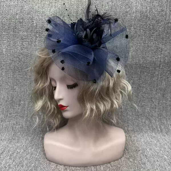 European and American Amazon Feather Headwear Bridal Hair Accessories Mesh Fascinator African Wedding Hair Accessories Hairpin