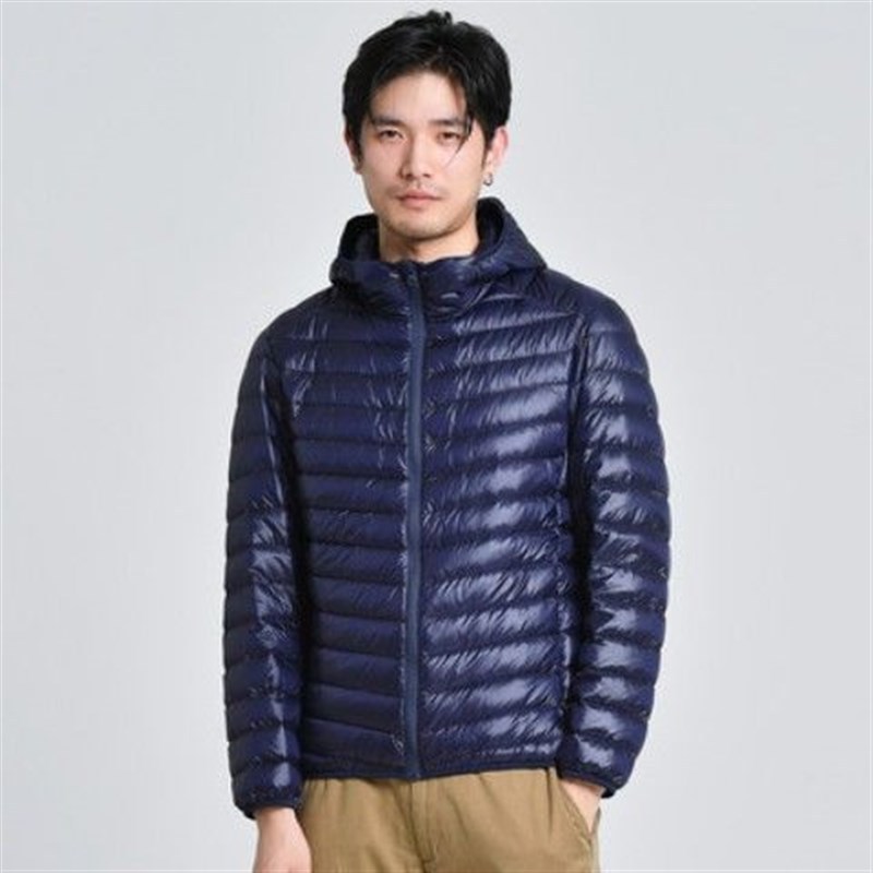 Chaqueta de algodón de terciopelo ligero anti-temporada de celebridades de Internet Chaqueta de algodón ligera delgada delgada con cuello alto para hombre