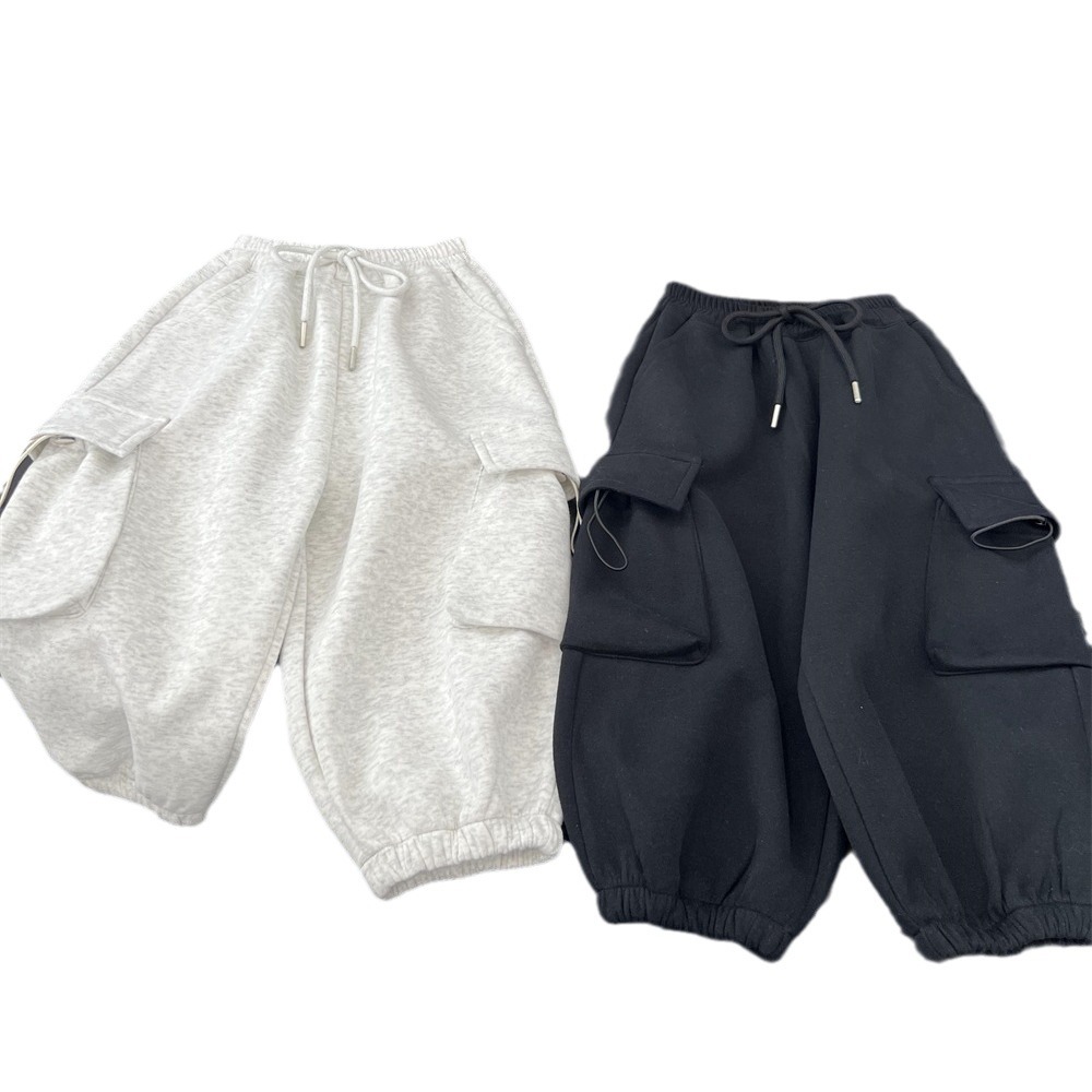 Pantaloni da lavoro americani da esterno per ragazzi autunno 2024, nuovi pantaloni morbidi e grandi con tasche, tinta unita, allacciati alla caviglia, lunghi_voghion.com