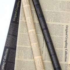 Leather-colored English vintage newspaper wrapping paper flower bouquet wrap flower paper Korean paper waterproof floral art flower shop wholesale