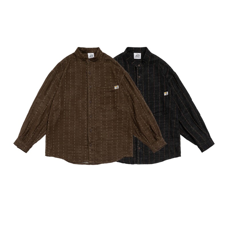 Ruiienrs X Adam Freak 2025 Autum New Retro Stripesd Lapel Shirt Hk138 Ruiienrs X Adam Freak 2025 Autum New Retro Stripesd Lapel Shirt Hk138
