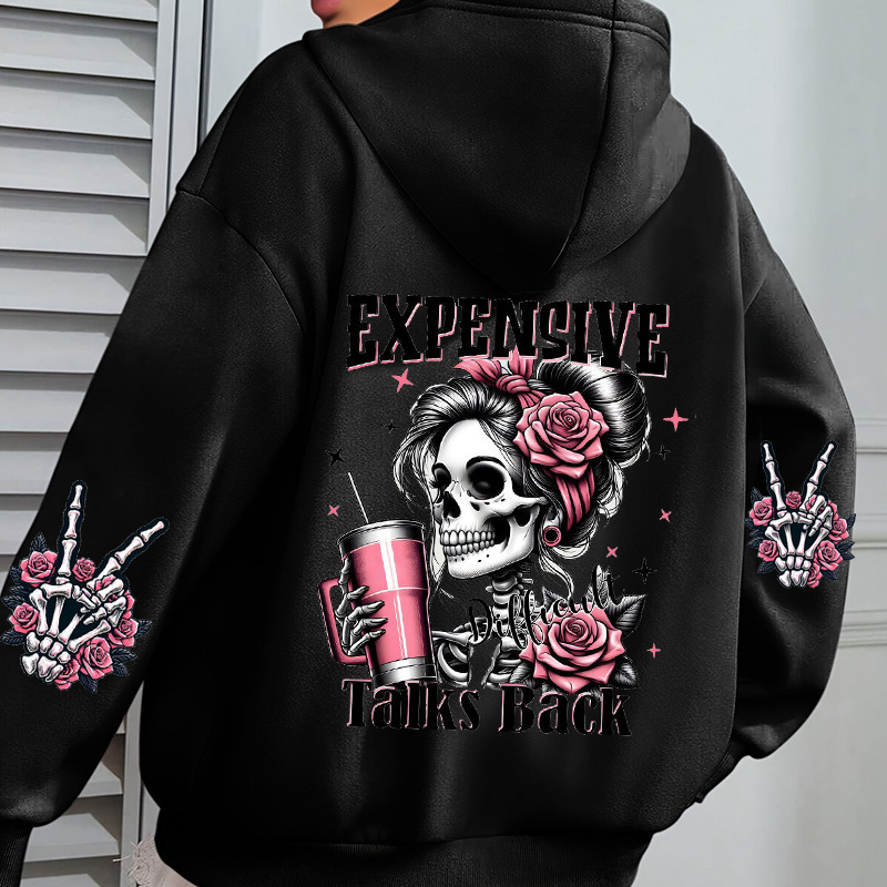 Expensive Difficulties and Talking Print Funny Women's Hoodie Harajuku Clothing Fleece Warm Loose Fit Expensive Difficulties and Talking Print Funny Women's Hoodie Harajuku Clothing Fleece Warm Loose Fit