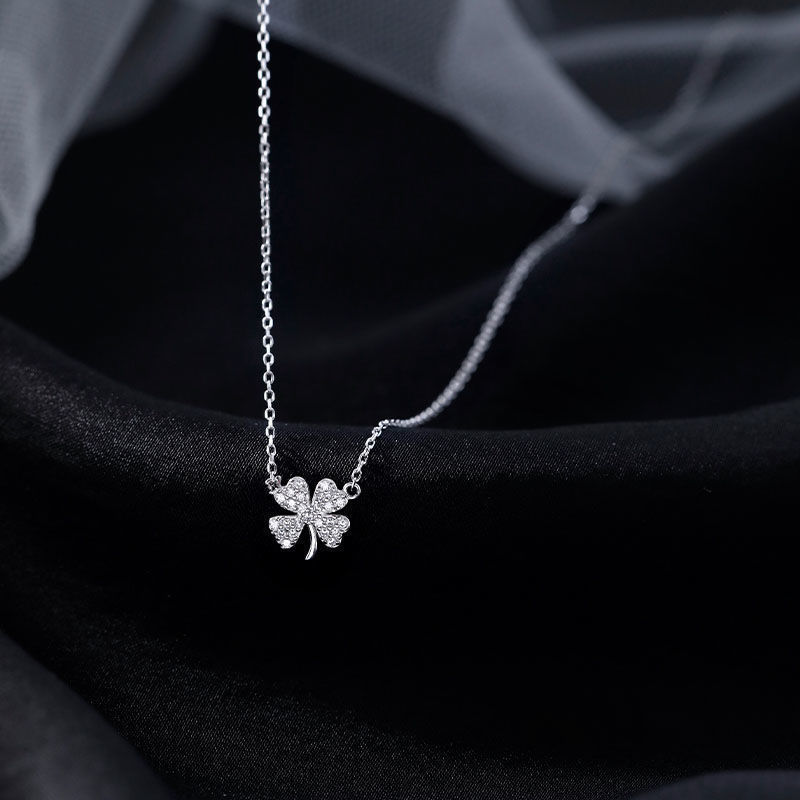 Pendant Necklace Classification Alloy Chain Material Simple Style Bow Knot Zircon Alloy Wholesale Pendant Necklace