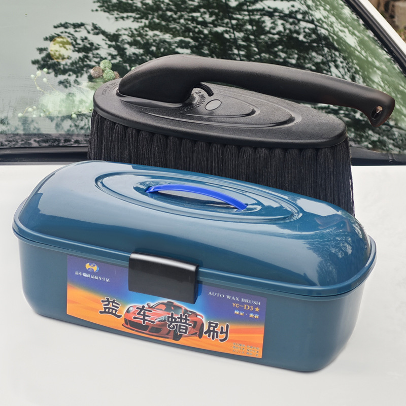 Car Cleaning Mop with Wax, Extendable Car Brush, Car Wash Mop, Car Wash Brush, Car Cleaning Cloth, Cleaning Tool for Both Dry and Wet Use