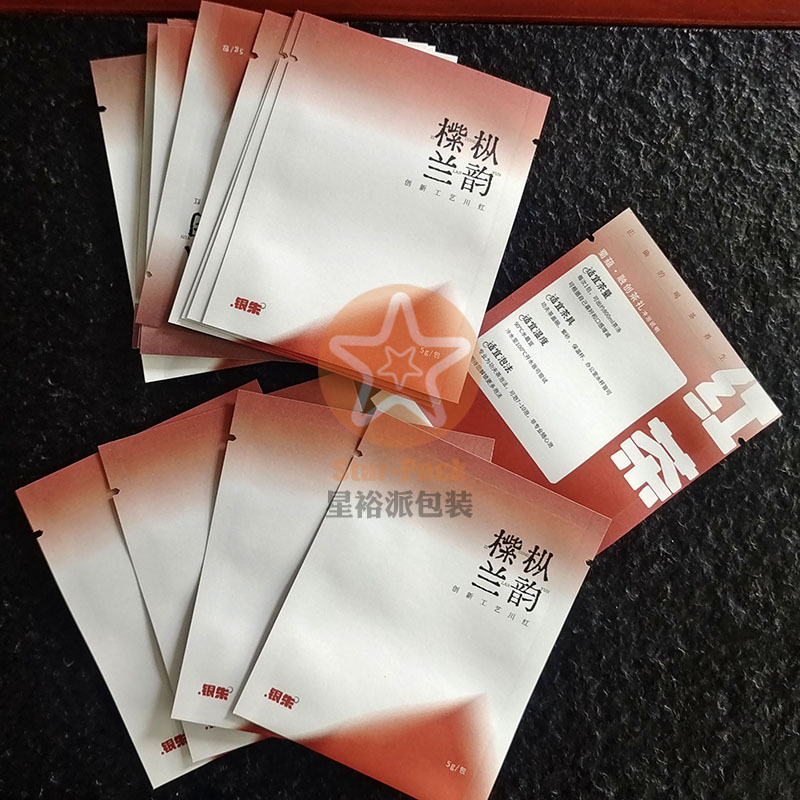 环保可回收彩印牛皮纸独立小泡袋 小批量拼版3克水果茶防潮铝箔袋