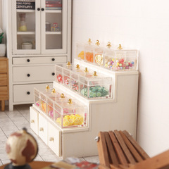 ミニチュア食品遊びフルーツキャビネット引き出し棚階段展示棚1:12分ob11人形屋dollhouseおもちゃ