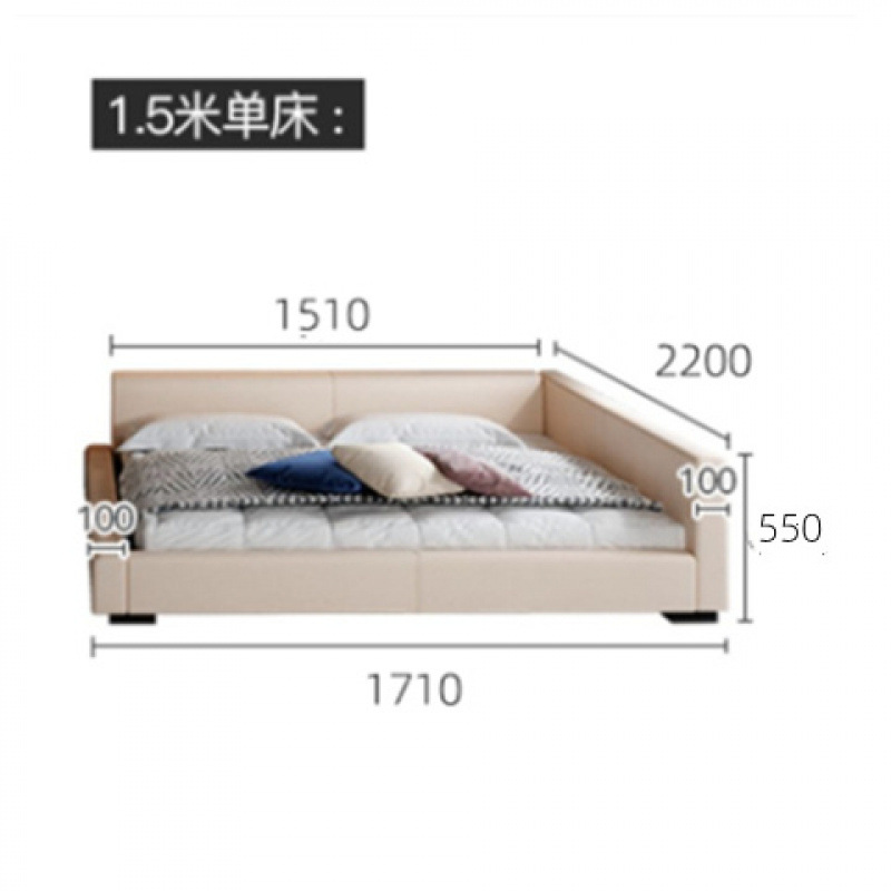Cama para padres e hijos Cama familiar para dos hijos Cama de tatami Cama ancha Cama doble Dormitorio principal Cama grande Cama empalmada Cama familiar de tres