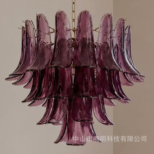 Tabi, glass retro ceiling lamp for country house for bedroom for living room, french style, light luxury style, American style