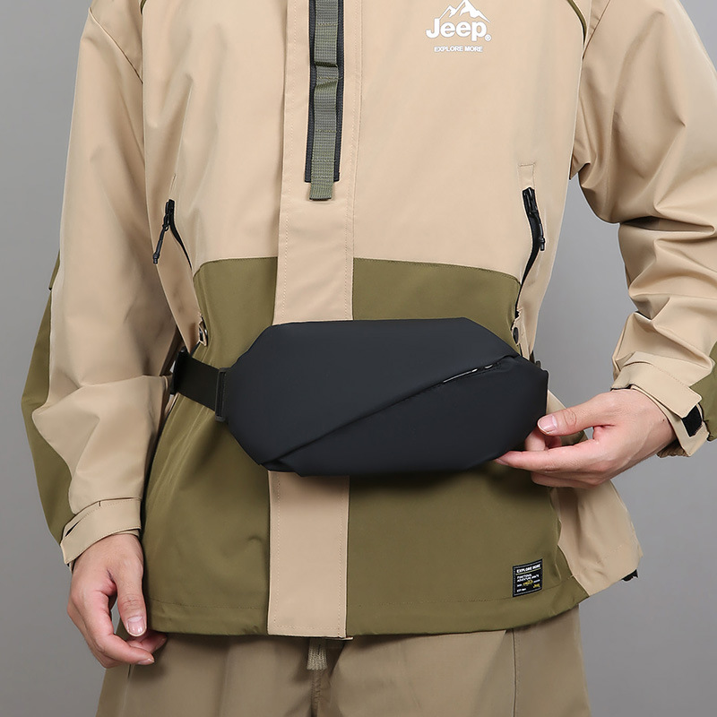 Bolso de tendencia ligero y delgado para teléfonos móviles, bolso de pecho deportivo portátil al aire libre, bolso de viaje de moda simple de hombro.