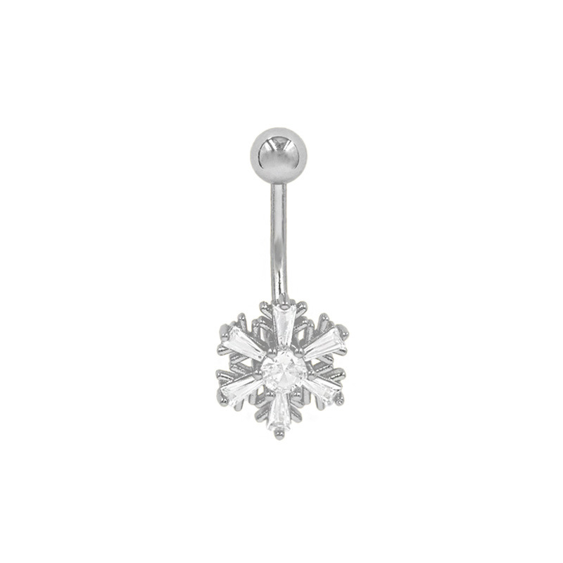 Zierliches Blumen Bauchnabelpiercing Für Damen Elegantes Design_voghion.com