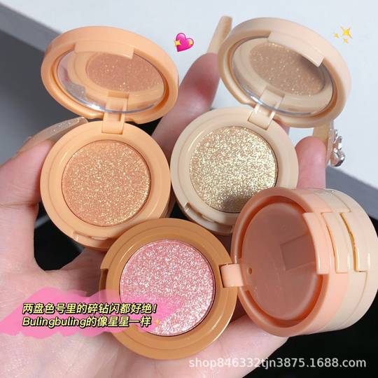 Source manufacturers three-color blush high-gloss repair powder pearl matte triple one plate Europe and the United States cross-border makeup wholesale