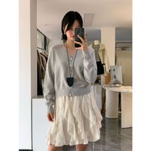 SROOM十三行2025春季新款不规则蕾丝拼接半身裙女修身蛋糕裙短裙