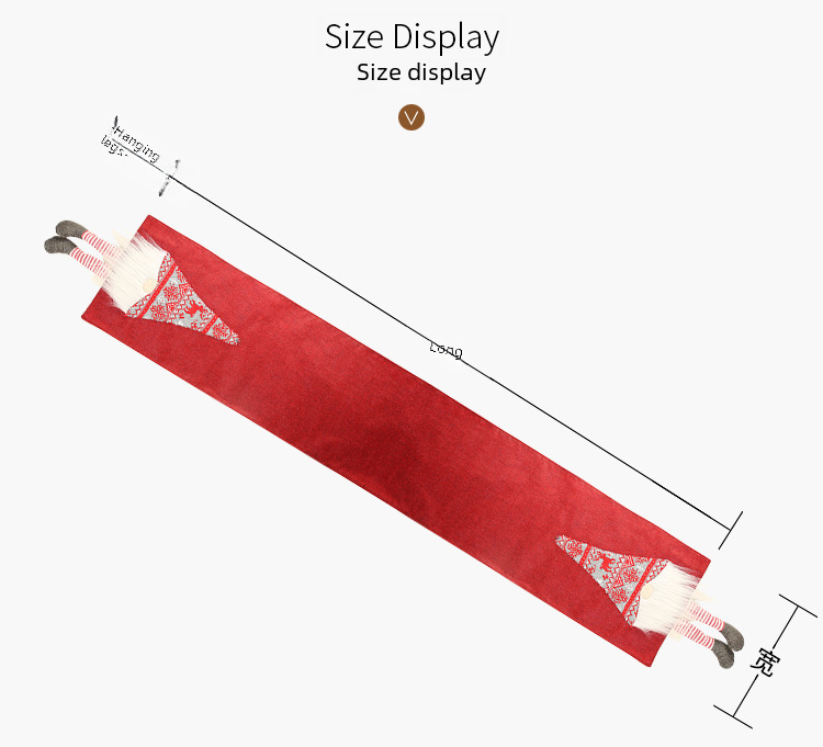 Haube uusi joulukoristeita Rudolph-pöytäjuoksija luova kolmiulotteinen vanhusten ruokapöydän koristelu pöytäliina_voghion.com