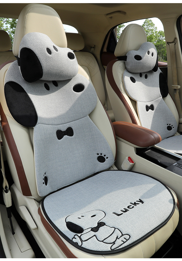 Car seat cushion for all seasons, cute cartoon internet-famous seat cover, simple internet-famous car seat cover, single piece