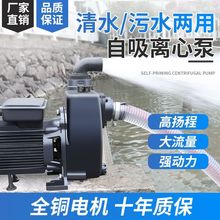 农用清污两用自吸式离心泵220V大流量抽水泵灌溉化粪池排污厂批发