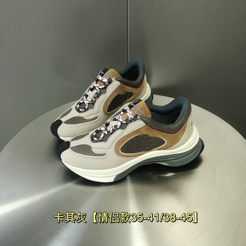 GG家Runスポーツシューズ女性ランニングシューズ2024年モデル軽量厚い底カジュアルお父さん靴男性カップルモデル女性靴|undefined