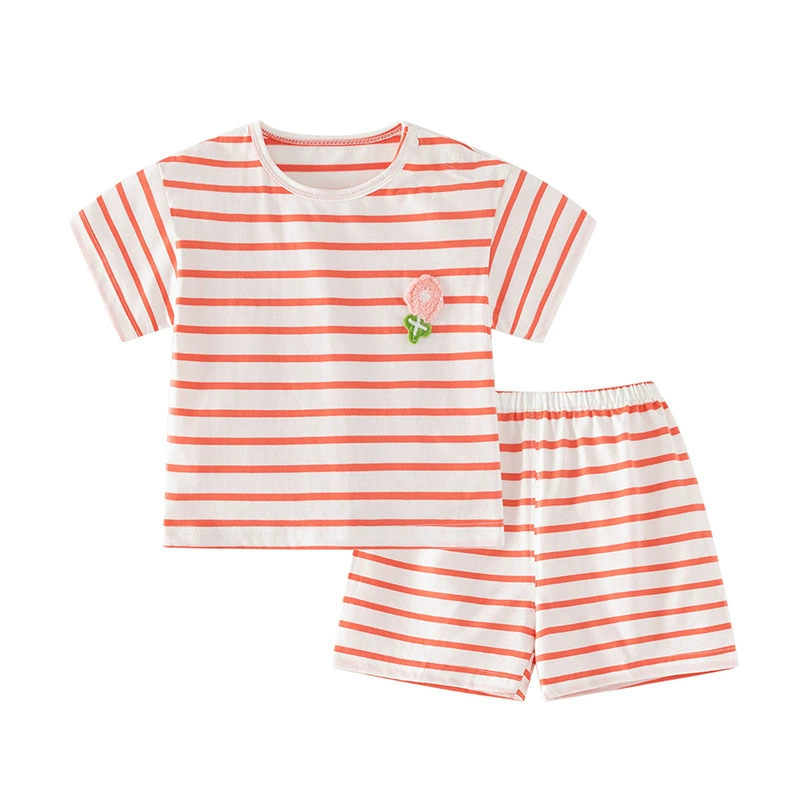 善婴坊 Cotton shorts, trousers, children's set, pijama, with short sleeve, 0-5 years, 1 years
