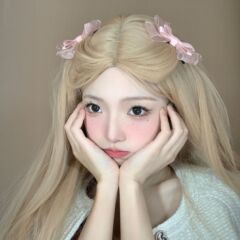 甜心奶油粉蝴蝶結髮夾甜美軟妹劉海夾對夾發卡邊夾少女髮飾