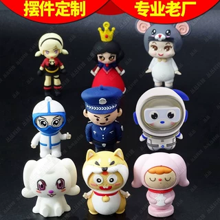创意设计可爱桌面公仔摆件定制老虎小猪开模公仔PVC软胶摆件公仔