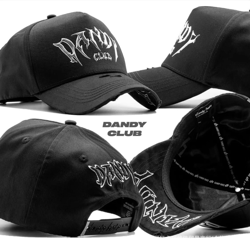 新款DANDY Hats棒球帽字母刺绣嘻哈帽调节帽时尚帽子 D-1|undefined