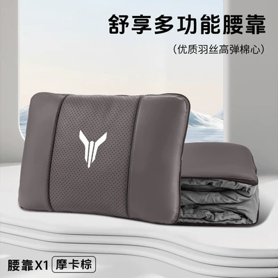 Headrest Lumbar Pillow Quilt Free - lantu-mocha-brown-multifunctional-lumbar-pillow-quilt