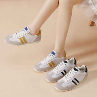Desun New Product 2025 New Retro Three Bars Desun Shoes Flat Casual Forrest Gump Shoes Women's Comfortable Sneakers