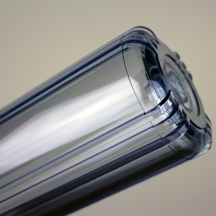 Botella de filtro transparente de 20 pulgadas 1 pulgada engrosada COMO filtro totalmente transparente Hebilla interior americana carcasa de filtro transparente en stock al por mayor