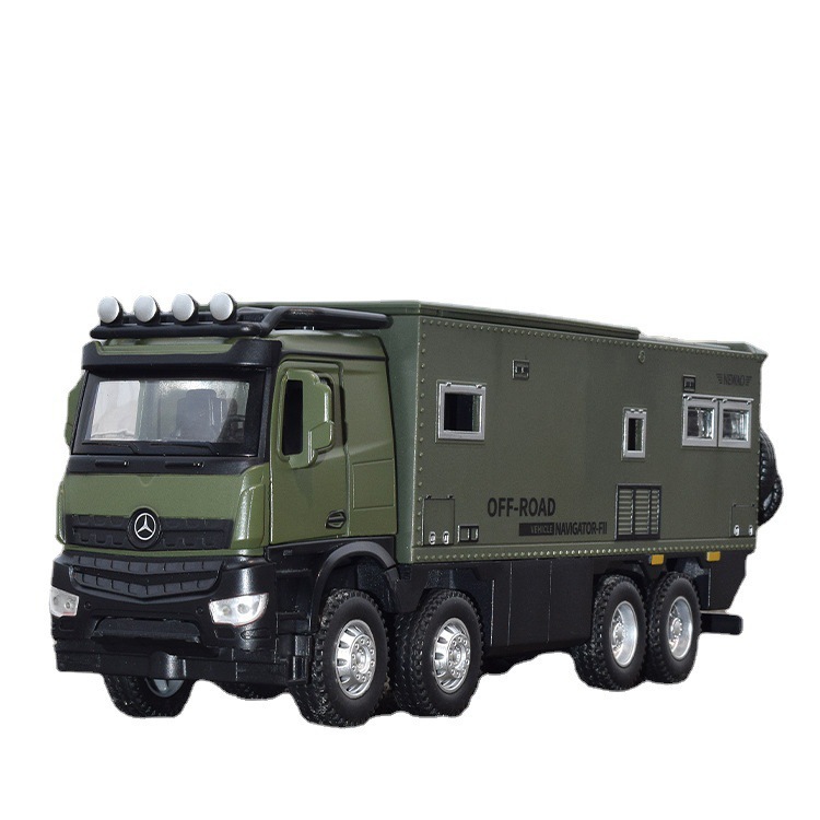 Xinao aleación modelo de coche 1:32 Big Ben Norma Disson Tire hacia atrás sonido y luz fuera de carretera camping RV juguete modelo adornos