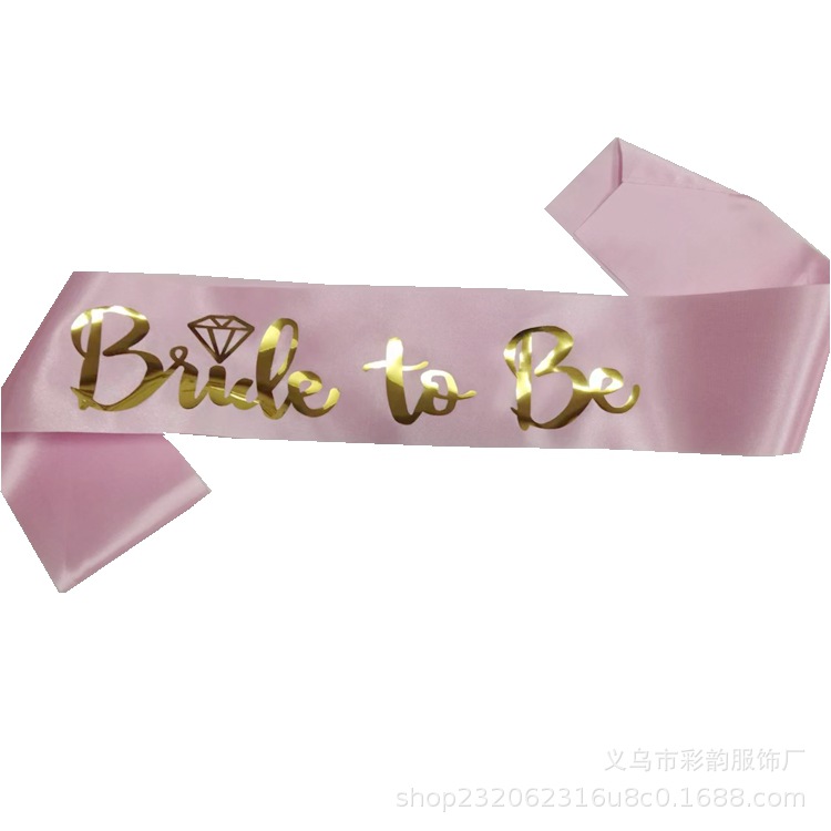 Fábrica de suministro de stock soltero fiesta novia para ser la correa de hombro de la novia estampado correa de dama de honor negro