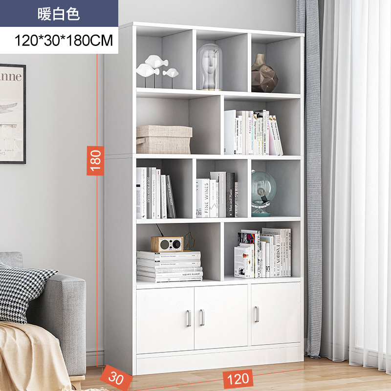 Estantería simple de piso a techo contra la pared Estante de sala de estar Estante de almacenamiento en capas Gabinete de almacenamiento integrado Estante simple para libros domésticos