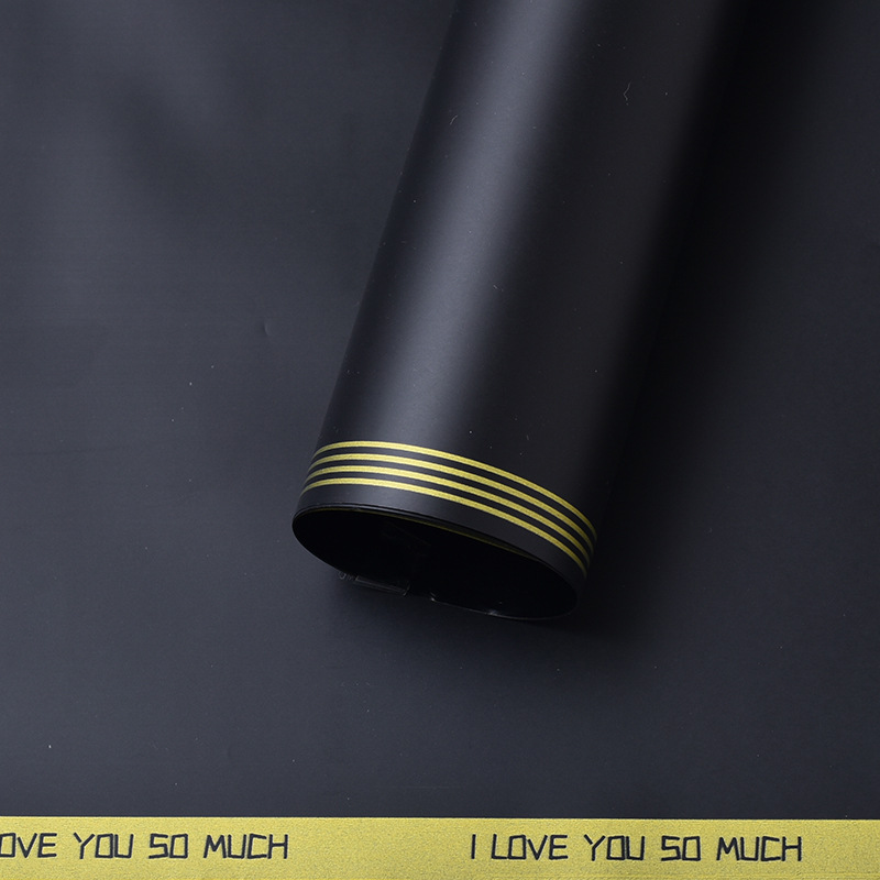 Flower party fabricantes al por mayor nuevos productos transfronterizos flor embalaje flor flor florista ramo de flores envoltura de borde negro material de embalaje de papel ramo