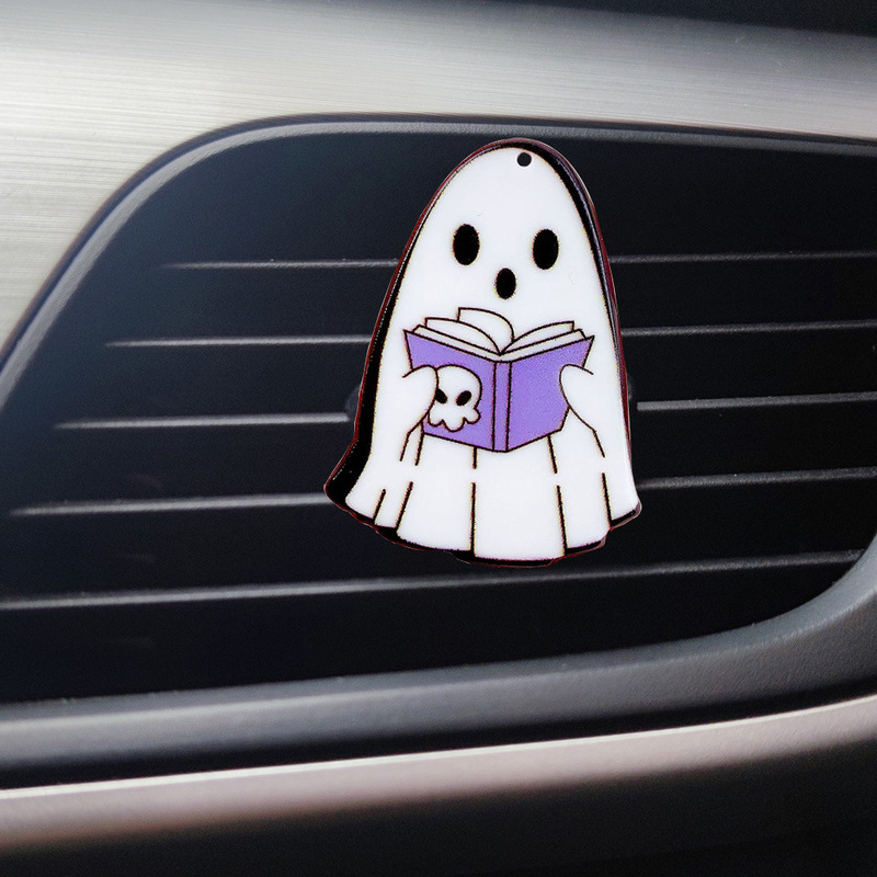 国境を越えて人気のハロウィーン幽霊車の吹出口香薫アクセサリーかわいい車載エアコン羽口装飾品|undefined