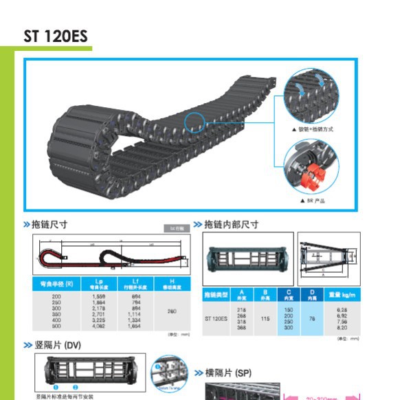 韩国CPS封闭滑行型拖链ST120ES.150.R200/F-2040L 现货