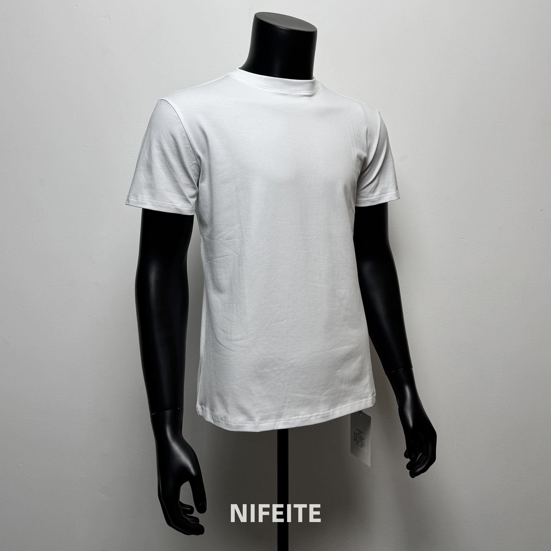 Short-sleeved T-shirt men's summer sports fitness training casual small round neck elastic cuff muscle trendy top