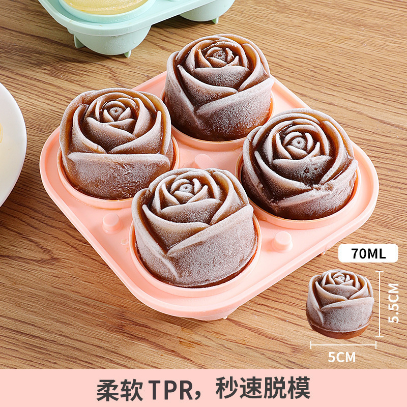 Ice-making Rose Ice Hockey Ball Mould Household Commercial Flower Pot Ice-making Ice Ice Whisky Rose