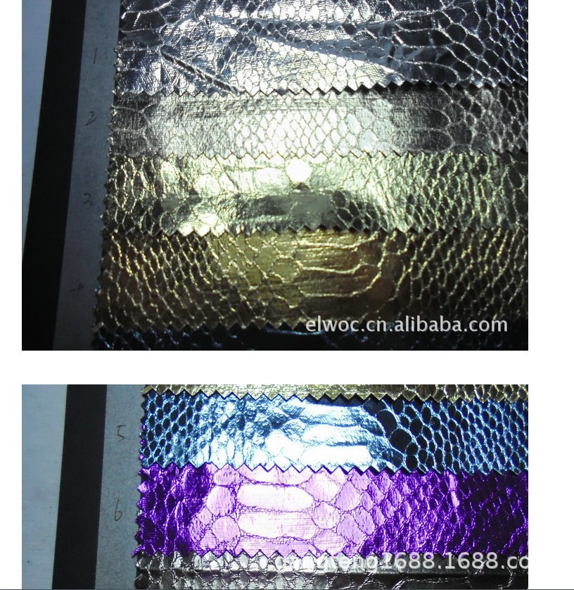 金属膜蛇皮革 烫金 蛇纹鳄鱼 鞋箱包蛇形亮光布料 蛇花皮带5477