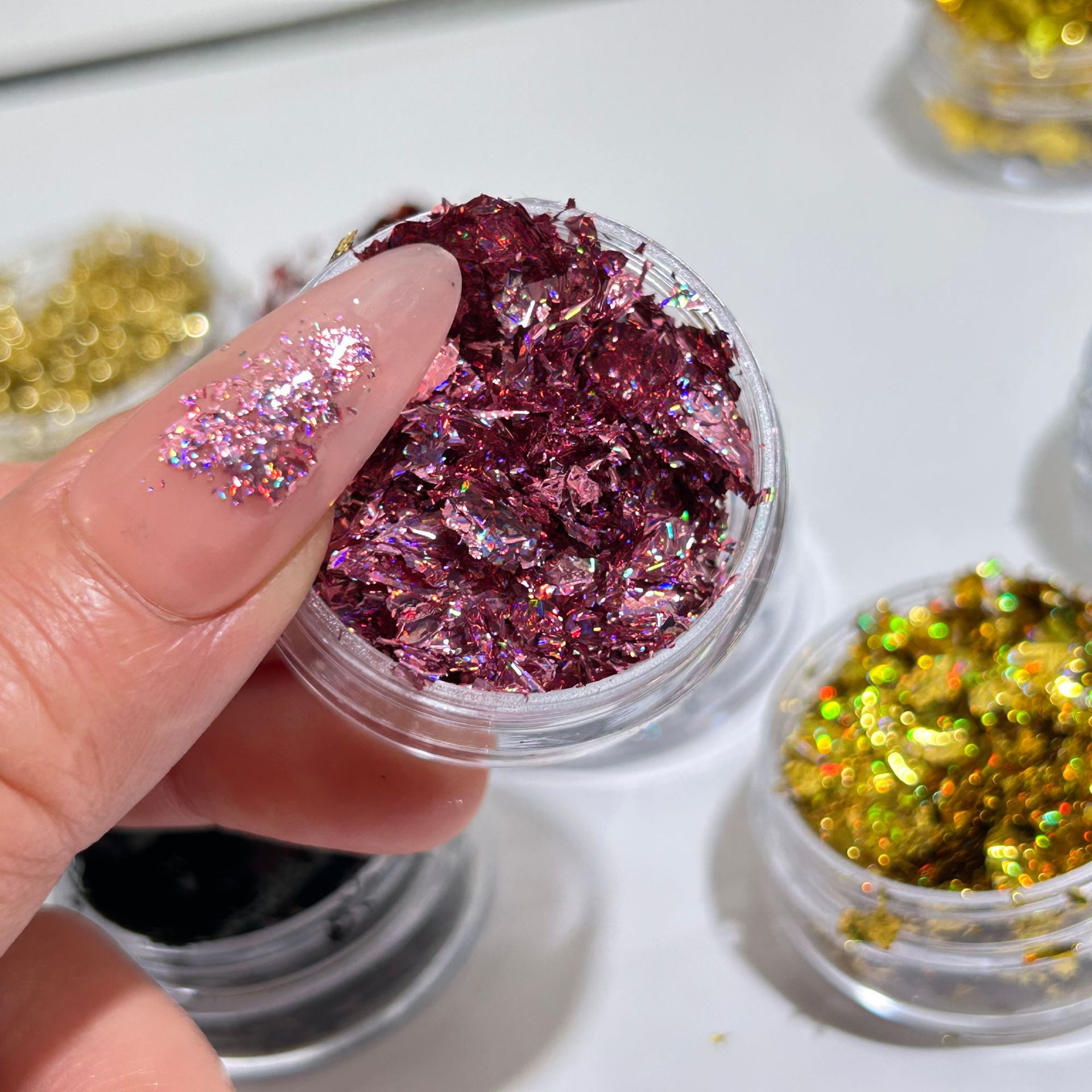 Gold Foil Nail Art Jewelry Gold Foil Fragments Internet Popular Nail Polish Glue Decorative Sticker Sequin E-commerce Cross-border