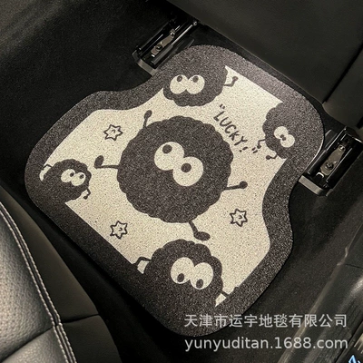 Light luxury camellia-patterned universal car floor: Universal Foot Pad - little-coal-ball-rear-1-piece