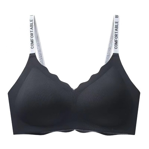 Victoria flagship fashion letter straps women's underwear bra seamless bra sexy versatile fixed cup