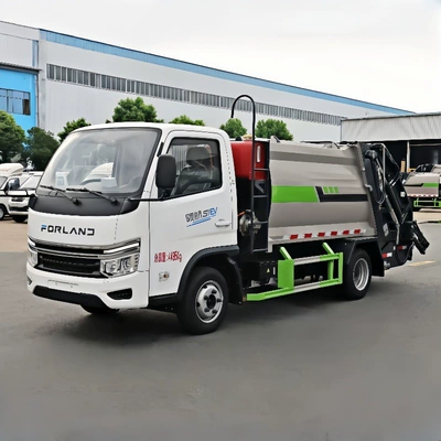7-cubic-meter rear-loading compact garbage truck, Elektrik zibil maşınları