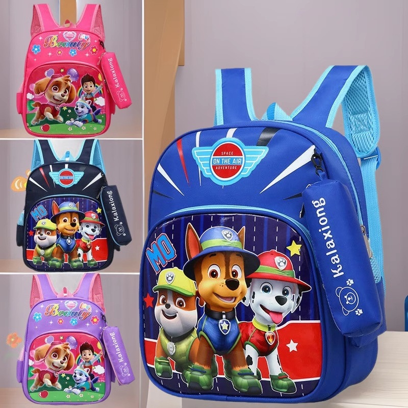 2025 New Children's Kindergarten, Middle School Class Boys and Girls 4-6 Years Old Baby Backpack Animation Cartoon Backpack Schoolbag