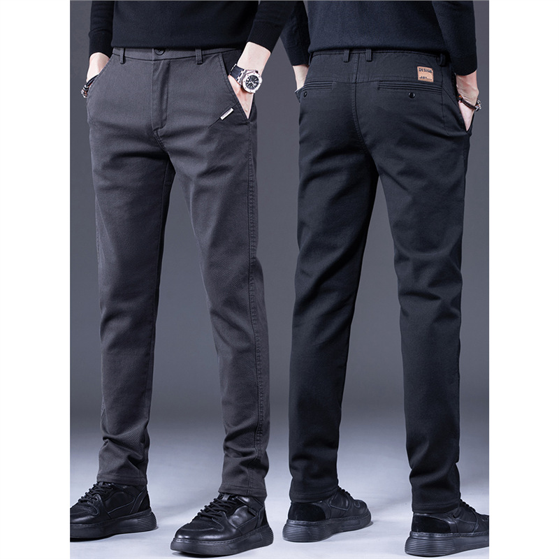 Spring and Summer Casual Pants Men's 2025 New Straight Slim Stretch Pants Spring Classy Business Suit Pants