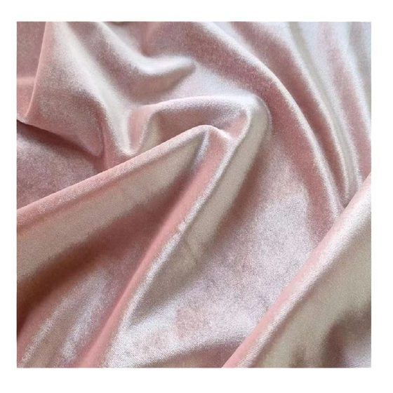 Spot Korean velvet gold velvet plain weft knitted fabric coat dress high-gloss performance clothing fabric