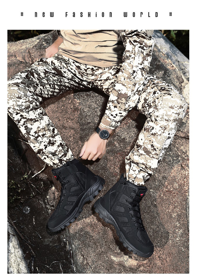 Bottines de sécurité tactiques pour homme chaussures de randonnée_voghion.com