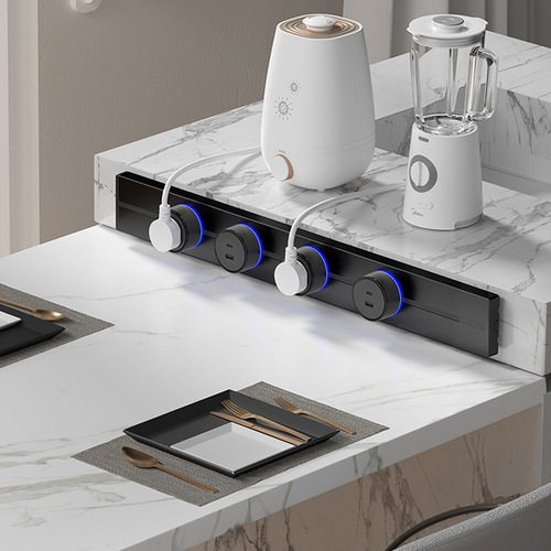 Track socket strip removable guide rail kitchen living room bedroom high-power wireless strip kitchen five-hole USB