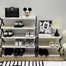 鞋架宿舍桌下鞋柜2024新款多层折叠简易小窄家用门口鞋子收纳神器